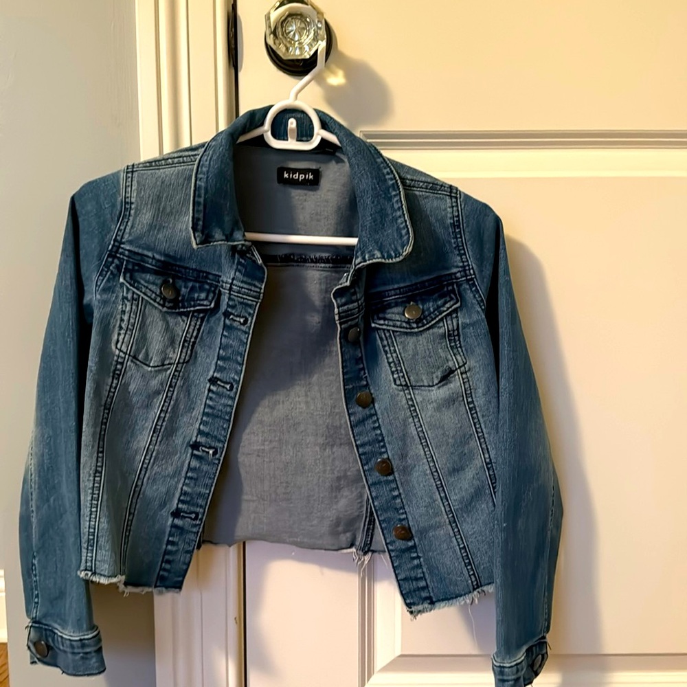 Girls Frayed Jean Jacket